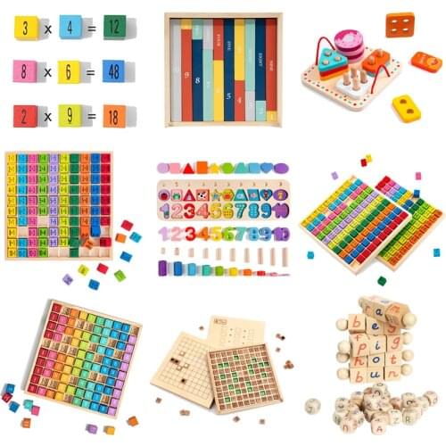 Wooden Montessori Educational Toys For Children Kids Early Learning Shape Sorting Game Match Board Toy