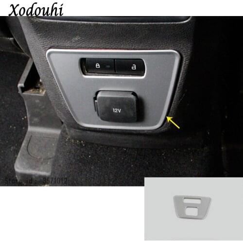 For Ford Kuga Escape 2017 2018 2019 2020 Car Cover Style Trim ABS Chrome Rear Back Side Power Supply Switch Panel Lamp Moulding