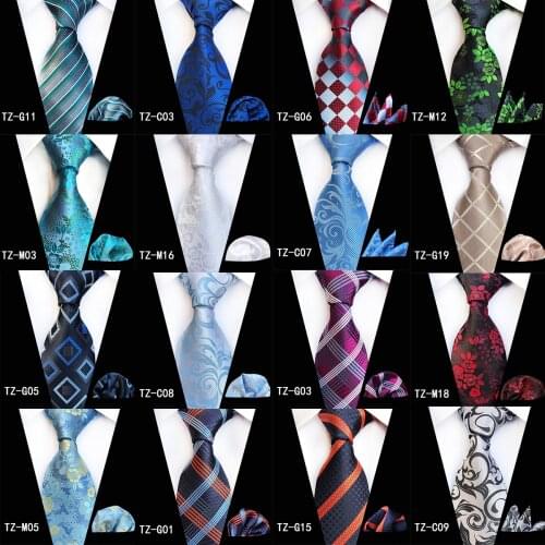 GUSLESON 8cm Silk Big Flower Gravata Printed stripe square Necktie Set Wedding Luxury Ties for Men Formal Business Party Gift