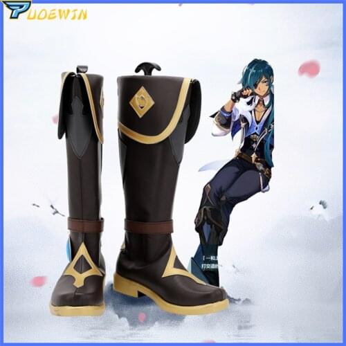 Game Genshin Impact Kaeya Cosplay Shoes Boots
