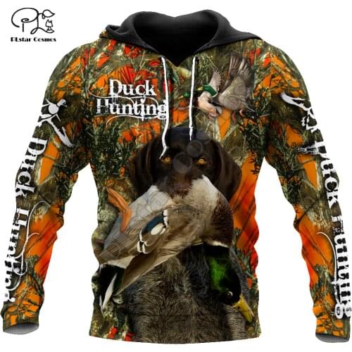 PLstar Cosmos Camo Animal Hunter Dog Pheasant Duck Hunting Tattoo 3DPrint Men/Women Streetwear Harajuku Jacket Funny Hoodies A17