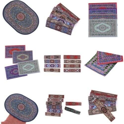 Dollhouse Mini Carpet Mat 1:12 Dollhouse Miniature Casa De Boneca Dollhouse Accessories Kit