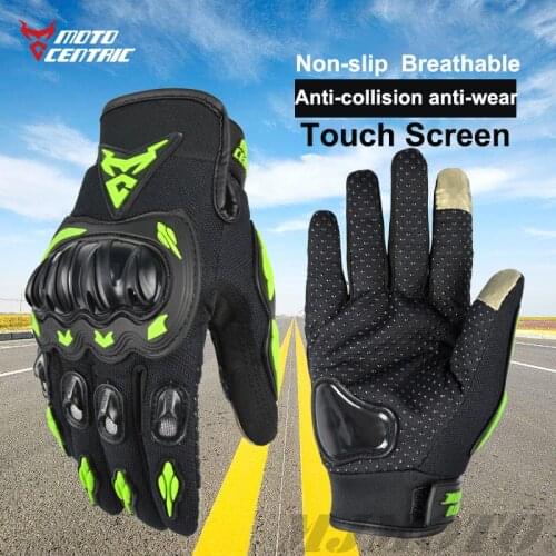 MOTO CENTRIC Motorcycle Gloves Men Breathable Full Finger Touch Motorbike Gloves Cycling Bike Riding Guantes Portective Gear XXL