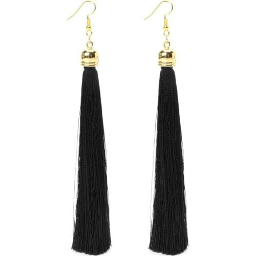 New 1 Pair Bohemian Vintage Long Tassel Dangle Earrings Thread Fringe Drop Earring Jewelry For Women