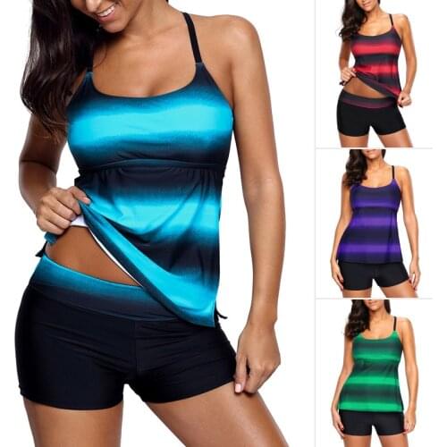 New Bikini Set 2020 Swimwear Tankini New Print Hot Sale Swimsuit Plus Size Sexy Women Swimwear Strap Tankini Beach Swimming Wear