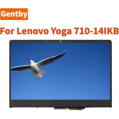 LCD Display Touch Screen Digitizer Glass Assembly+Frame for Lenovo Yoga 710-14IKB 710-14ISK 80V4 B140HAN03.0 N140HCA-EBA