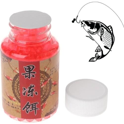 OOTDTY 1 Bottle Fishing Bait Carp Salmon Fish Egg Jelly Beads Artificial Lure 4mm Soft Fishing Bait