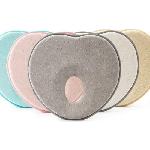 Newborn Baby Anti-roll Pillow Flat Head Neck Prevent Baby Love Memory Foam Pillow Support Crib Baby Newborn Flat Head Pillow