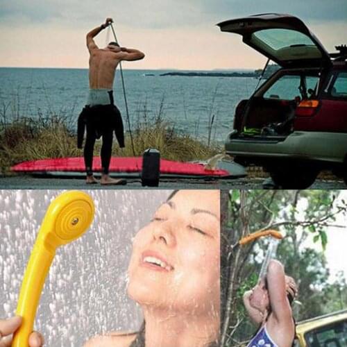 Portable Electric Shower Head Camping Water Pump Car Caravan Hiking Outdoor