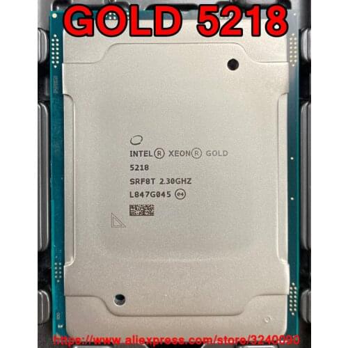 Intel Xeon GOLD 5218 SRF8T Gold5218 Processor 22M Cache 2.30GHz 16-cores 125W LGA3647 CPU free shipping