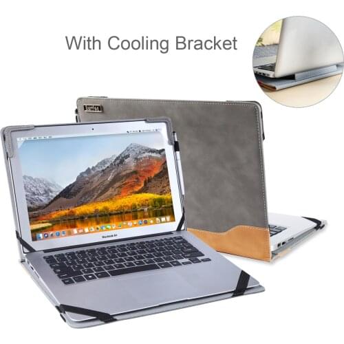 Luxury Stand Laptop Case Cover for ASUS VivoBook 14 A412DA K403FA 14 inch Business Notebook Sleeves Protective PU Leather Skin