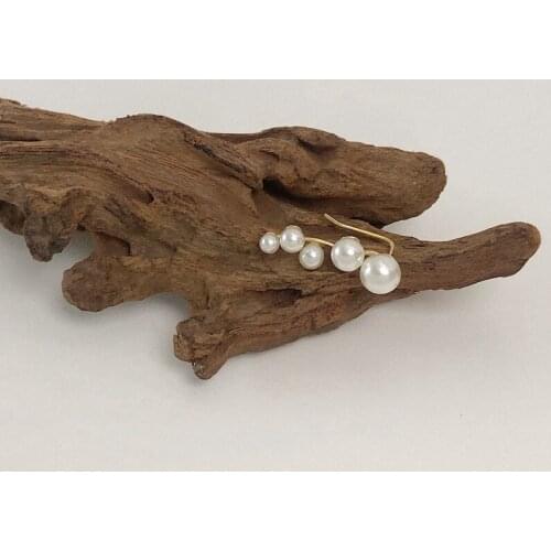 1pcs Pearl Clamber Ear Cuff Pearls Earrings for Women 2021 Trendy Korean Fashion Clip on Earrings Fake Piercing Jewelry