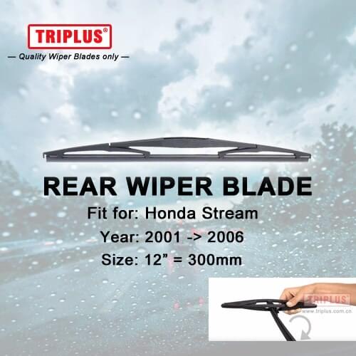 Rear Wiper Blade for HONDA STREAM (2001-2005) 1pc 12" 300mm,Car Rear Windscreen Wipers,for Back Window Windshield Blades