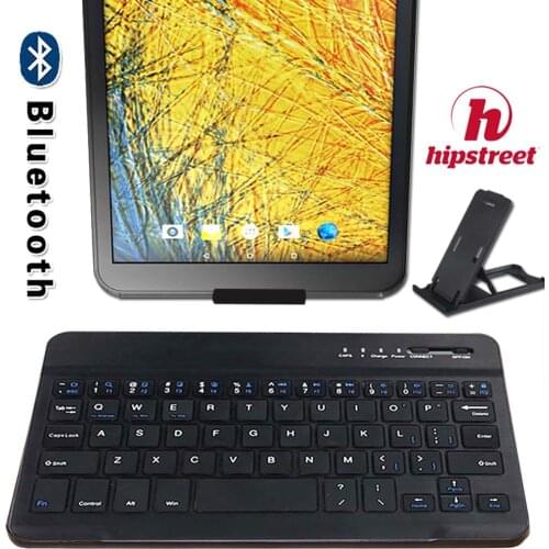 Ultra Slim Wireless Bluetooth Keyboard for HipStreet Titan 4 7 Inch Compatible for IOS Android Tablets Windows + Bracket