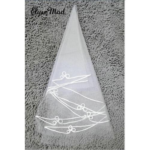 In Stock Pencil Edge 1.2 M Short Wedding Veils High Quality Cheap Bridal Veils Wedding Accessories