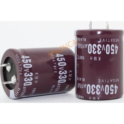 10~20pieces Only good quality 450V 330UF Radial DIP Aluminum Electrolytic Capacitors size 30*40MM 330uF 450V330UF Tolerance 20