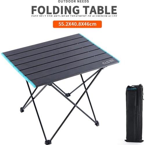 55.2*40.8*46CM Medium Aluminum Folding Table Lightweight Barbecue Table Outdoor Portable Picnic Table Camping Aluminum Table