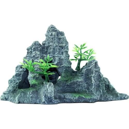 Fish Tank Aquarium Accessories Resin Rockery Fake Aquatic Plants Aquarium Landscaping Fish Tank Decoration Crafts Pet Supplies