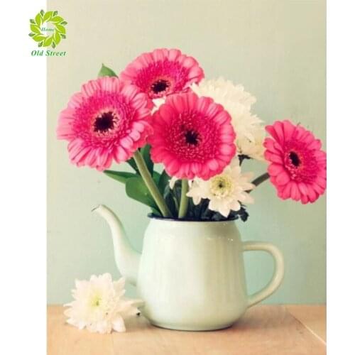 Flowers Diamond Painting Flowers Full Drill Square Rhinestone Embroidery Cross Stitch Sale Farmhouse Home Decoration