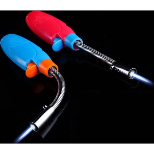 Butane Gas Windproof Lighter Portable Outdoor Barbecue Torch Kitchen Gadget Cigarette Accessories