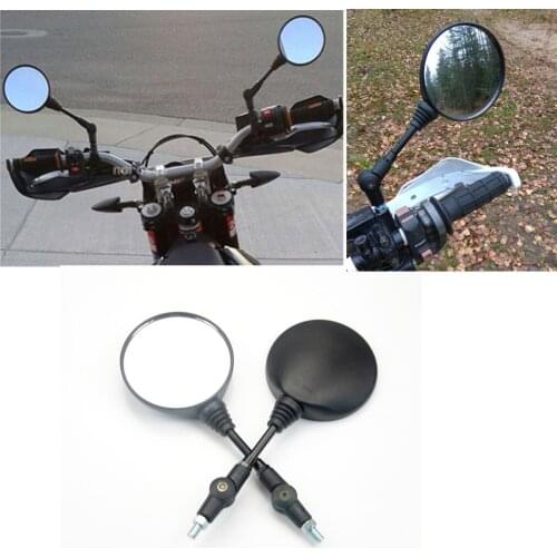 Black Custom Universal Folding Motorcycle Mirror Motorbike Side Rearview Mirrors Mirror 8mm 10mm For Yamaha Honda Suzuki Moto