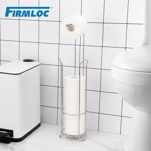 Firmloc Iron Large Stand Toilet Paper Holder Tissue Roll Rack Bathroom Storage Container Bath Accessories Kitchen Organizer