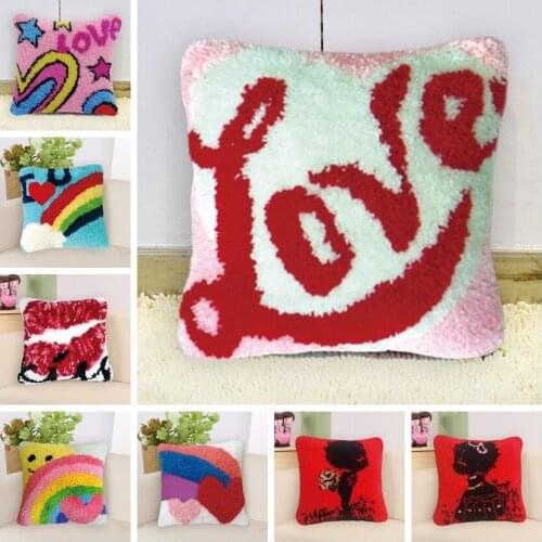 Knooppakket Klink Latch Hook Kits Diy Latch Hook Diy Kit Quality Fashion Quality Fashion Haak Kleed Bloemen Cross Stitch Pillows