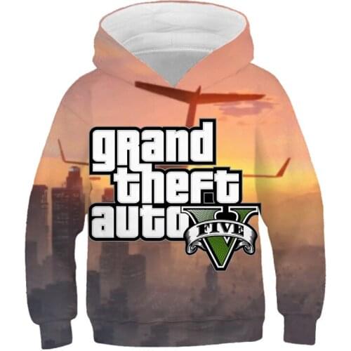 Game Grand Theft Auto Gta V 5 Clothing Set Kids Hoodies Toddler Boys Tracksuit Teen Girls Casual Outfits Funny Clothing
