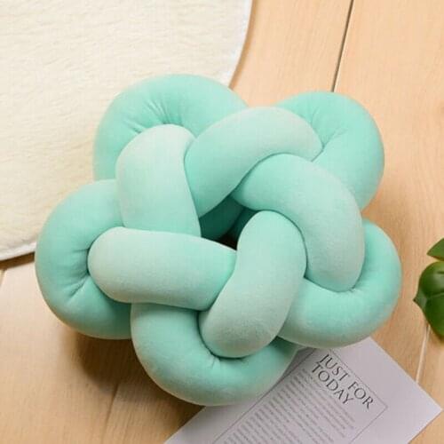 Nordic Style Circular Flower Woven Knitted Spandex Pillow Indoor Bedroom Living Room Sofa Bed Solid Color Pillows Decoration