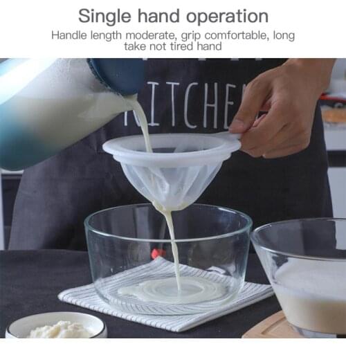 Kitchen Ultra-fine Mesh Strainer Kitchen Nylon Mesh Filter Spoon For Soy Milkfruit Juice Tea Leakage Coffee Filter