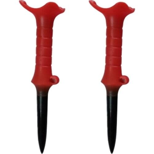 Lotusflower 3Pcs/Lot Golf Accessories Tee Red Color Blue Color Golf Plastic Tees 80mm High Quality Golf Scale Mark Tees