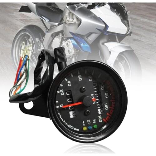 Universal Motorcycle Speedometer Odometer 12V Motorcycle Dual Speed Meter with LED Indicator Speedometer Motorcycle Dropship