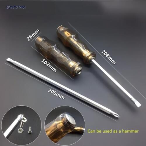 Wholesale 6.0MM Double Head Slotted and Phillips Screwdriver For Repairing Disassemble Tool Magnetic Screwdriver