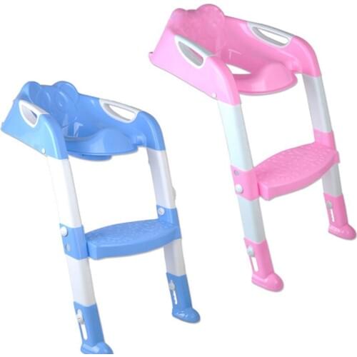 Toddlers Adjustable Height Feet Step and Baby Potty Seat Ladder Kids Folding Potties Children Toilet Training stand step