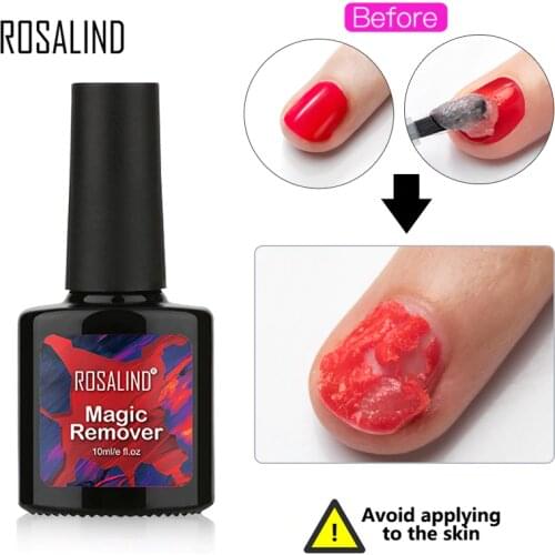 ROSALIND Gel Nail Polish Remover Magic Fast Within 2-3 MINS Nail Degreaser Napkin UV All For Manicure Magic Remover Nail Polish