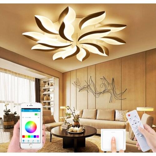 Modern living room LED ceiling lamp bedroom lamp new led pendant lamp indoor home pendant lamp remote control APP control lamp