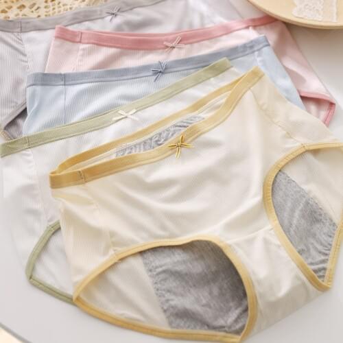 Japanese fresh soft Menstrual period Panties women High-rise Seamless briefs lingerie women Panties N664