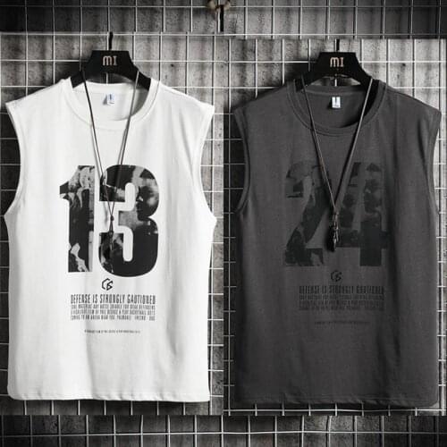 Vest Mens Fitness Sports Vest Summer Basketball Uniform Vest Sports Loose Fitness Breathable Sleeveless Mens T-shirt Vest 3XL