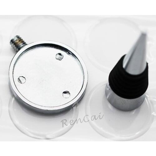 10Kits Round Wine Bottle Stopper Blank Base Rhinestones Bar Wedding Tools 31.2/ 36mm For DIY Crystal Dome Cabochones Accessory
