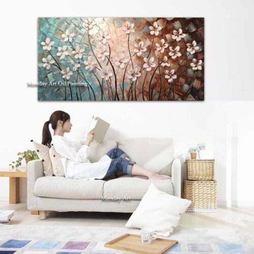 100% Hand Painted 3D tree Oil Paintings Maple Tree Pictures Home Decor Artwork Canvas Wall Art Ready To Hang Abstract Paintings