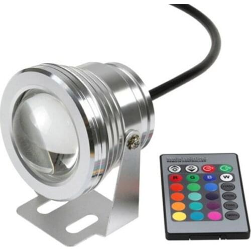 16 Colors 10W 12V RGB LED Underwater Fountain Light Swimming Pool Pond Fish Tank Aquarium LED Lamp IP68 Waterproof DHL Free