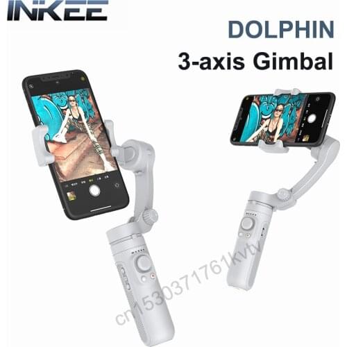 INKEE DOLPHIN 3 Axis Smartphone Gimbal Stabilizer with Tripod Anti-Shake Handheld Stabilizer for Mobile Phone iphone huawei