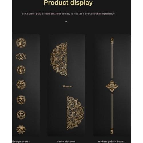 5mm Natural rubber PU yoga mat position line 5mm non-slip local luxury mat fitness mat