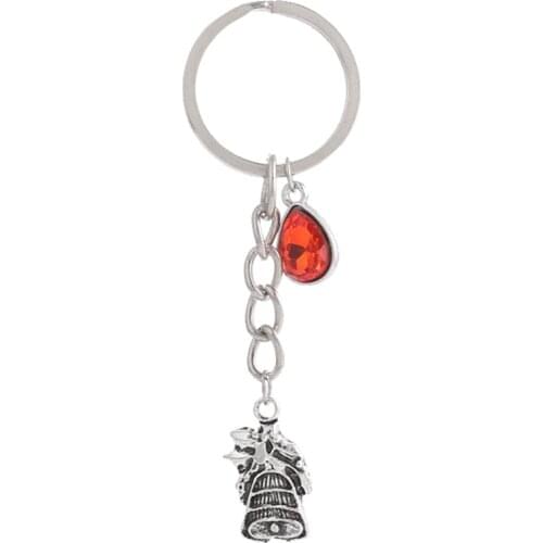 1PCS Women/Mens Fashion Christmas bell Charm 25mm Keychain Key Rings Alloy Charms Gifts 20 Colors You Choose
