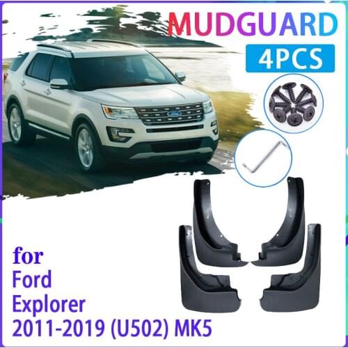 4 PCS Car Mud Flaps for Ford Explorer 2011~2019 U502 MK5 2014 2016 2018 Mudguard Splash Guards Fender Mudflaps Auto Accessories