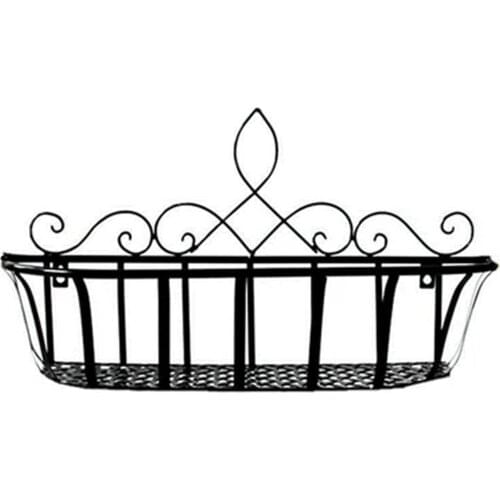 M8 European Wrought Iron Wall Flower Stand Balcony Flower Stand Wall Hanging Flower Stand Wall Rack Wall Shelf Decorative Frame