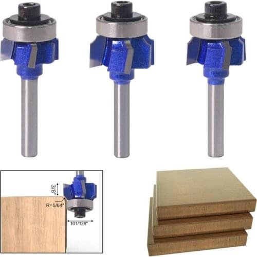 6mm Shank Router Bit R1/R2/R3 4 Teeth Edge Trimmer Woodwork Milling Trimming Cutter Machine Hand Tool