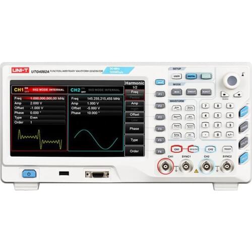 UNI-T UTG4082A Function/Arbitrary Waveform Generator Signal Generator; 2 Channels, 80MHz Bandwidth, 500MSa/s Sample Rate