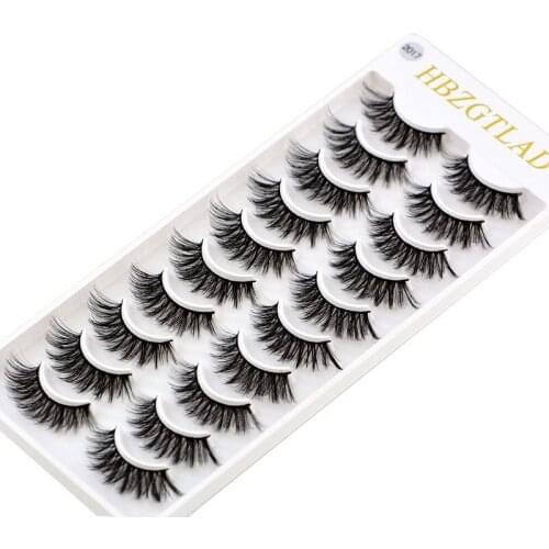 HBZGTLAD 10 pairs natural false eyelashes fake lashes long makeup 3d mink lashes eyelash extension mink eyelashes for beauty