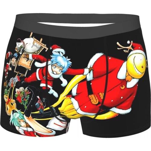 Assassination Classroom Anime Christmas Underpants Cotton Panties Man Underwear Ventilate Shorts Boxer Briefs